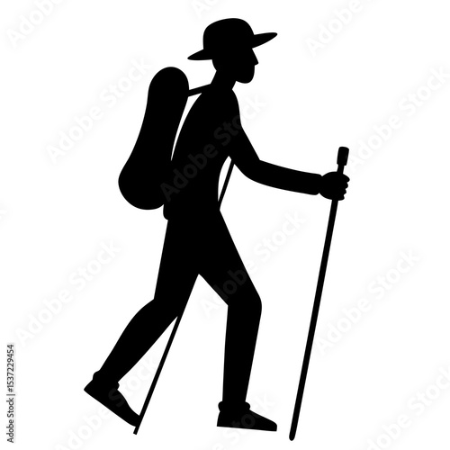 golf player silhouette vector illustration