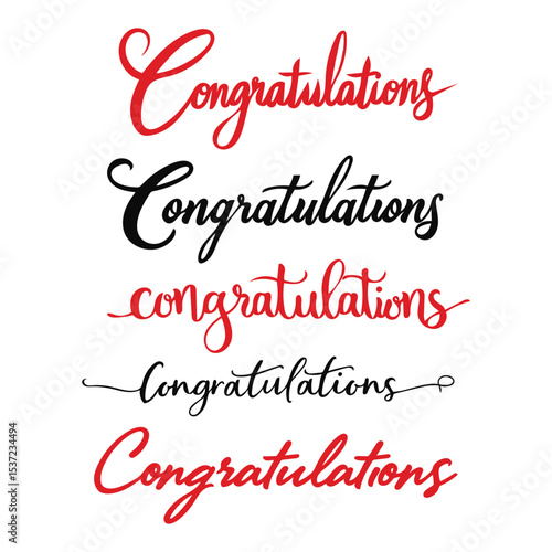 "Congratulations!" bulk lettering greeting sign.