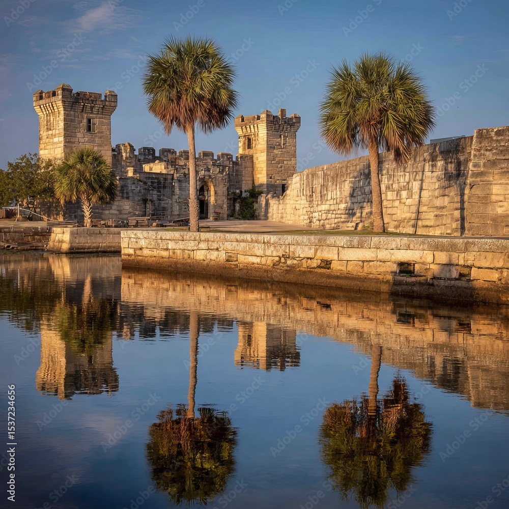 Obraz premium Spanish Castillo de San Marcos in St. Augustine, Florida, USA