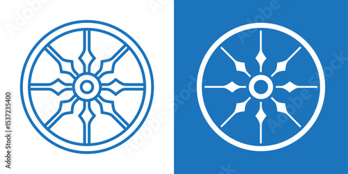 ashoka wheel icon symbol illustration logo