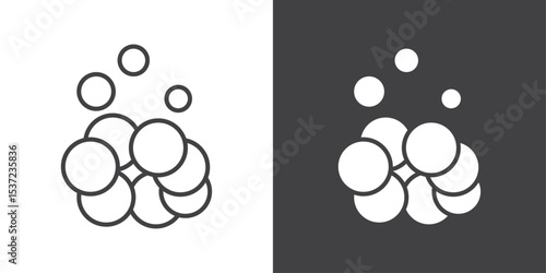 bubbles and foam icon symbol illustration logo