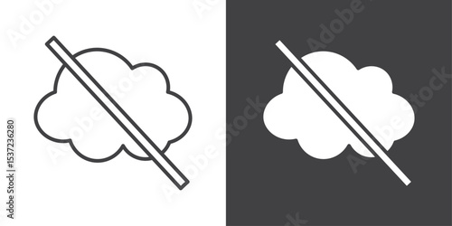 cloud sync disable icon symbol illustration logo