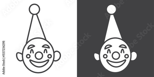 clown face icon symbol illustration logo