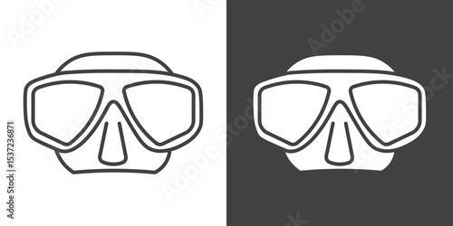 diving mask icon symbol illustration logo