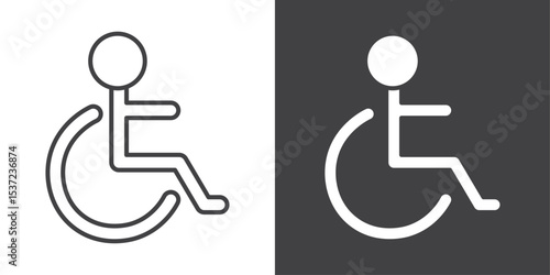 disability wheel chair icon symbol illustration logo