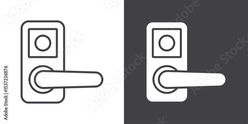 door knob icon symbol illustration logo