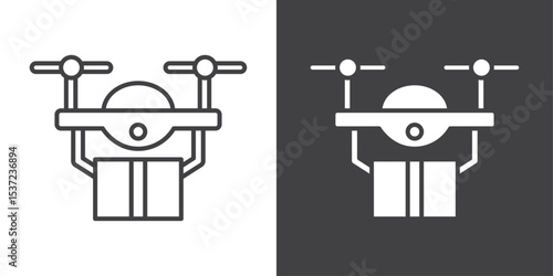 drone delivery icon symbol illustration logo