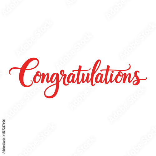 "Congratulations!" bulk lettering greeting sign.