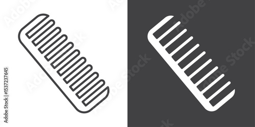 hair comb icon symbol illustration logo