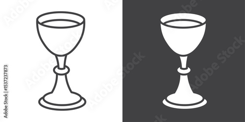holy chalice icon symbol illustration logo