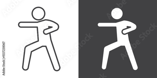 karate icon symbol illustration logo
