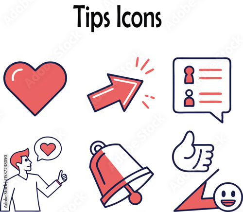 Tips Icons Collection for Motivation and Alerts