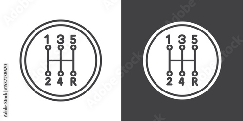 manual shift icon symbol illustration logo