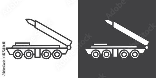 missile launcher icon symbol illustration logo