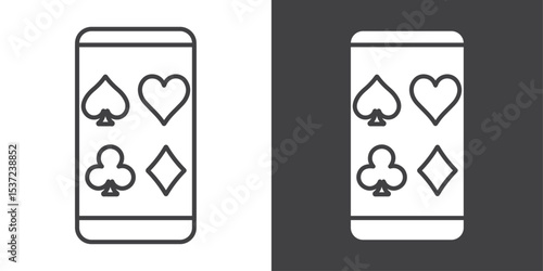 Mobile casino icon symbol illustration logo