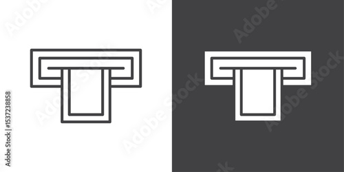 money withdrawl icon symbol illustration logo