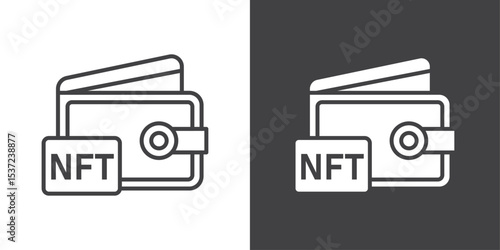 nft wallet icon symbol illustration logo