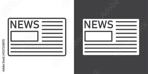 Newspaper icon symbol illustration logo