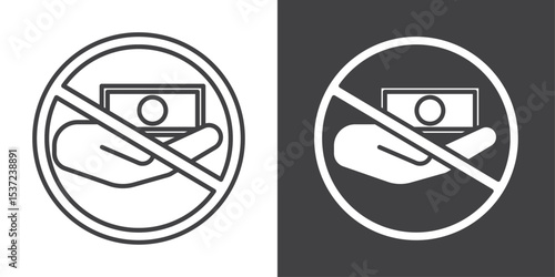 no corruption icon symbol illustration logo