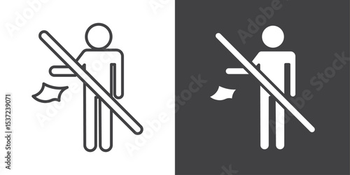 no litter icon symbol illustration logo