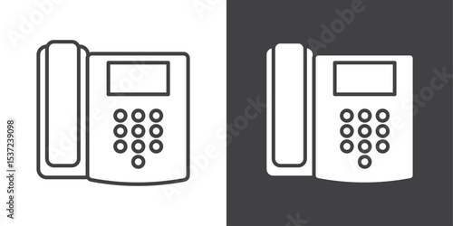 office telephone icon symbol illustration logo