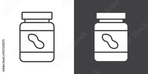 Peanut butter icon symbol illustration logo