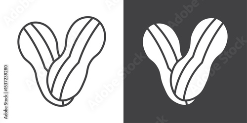 peanut icon symbol illustration logo
