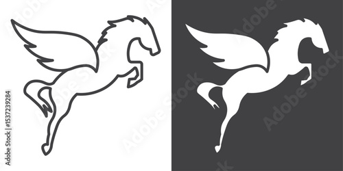 pegasus icon symbol illustration logo