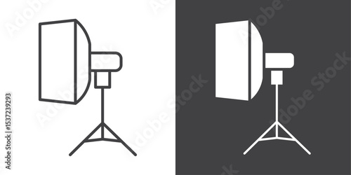 photography lighing icon symbol illustration logo