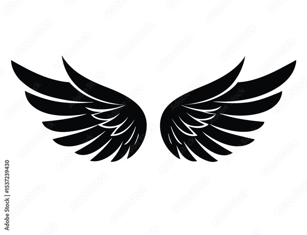 Fototapeta premium Wings of Cupid. Light background with selective focus and copy space