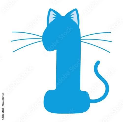 First Birthday Svg file, Happy Birthday Vector, Cat Number 1 File, Birthday Kid Design, Kitty Number 1 Svg, Birthday Boy Clipart, Birthday Party Design, 1st Birthday Clipart, Cat Number 1 File.