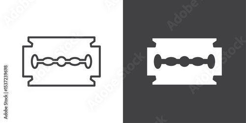 razor blade icon symbol illustration logo