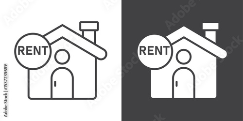 rent house icon symbol illustration logo