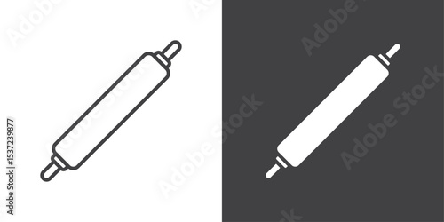 rolling pin icon symbol illustration logo