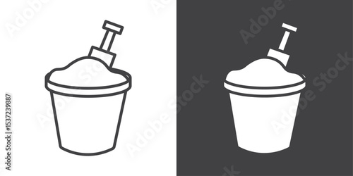 sand bucket icon symbol illustration logo
