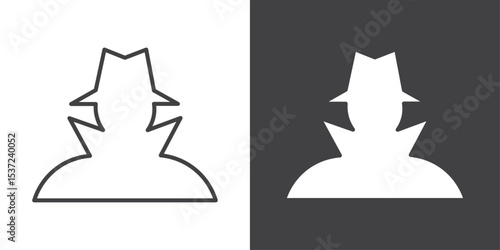 secret agent icon symbol illustration logo