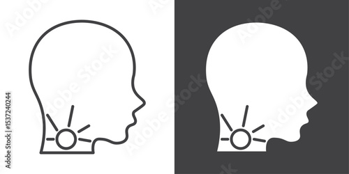 sore throat icon symbol illustration logo