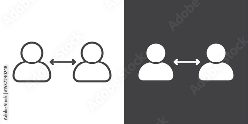 social distance icon symbol illustration logo
