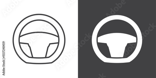 steering wheel icon symbol illustration logo