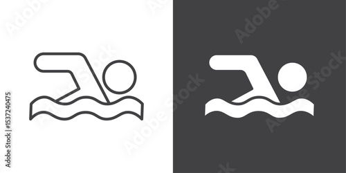 swimming icon symbol illustration logo