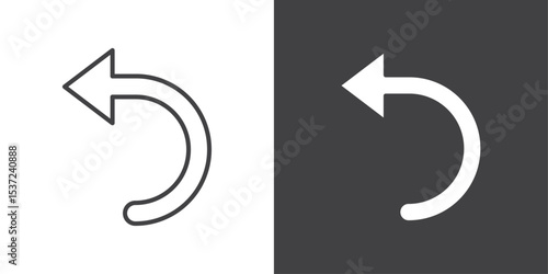 undo arrow icon symbol illustration logo