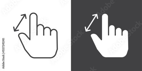 zoom gesture icon symbol illustration logo