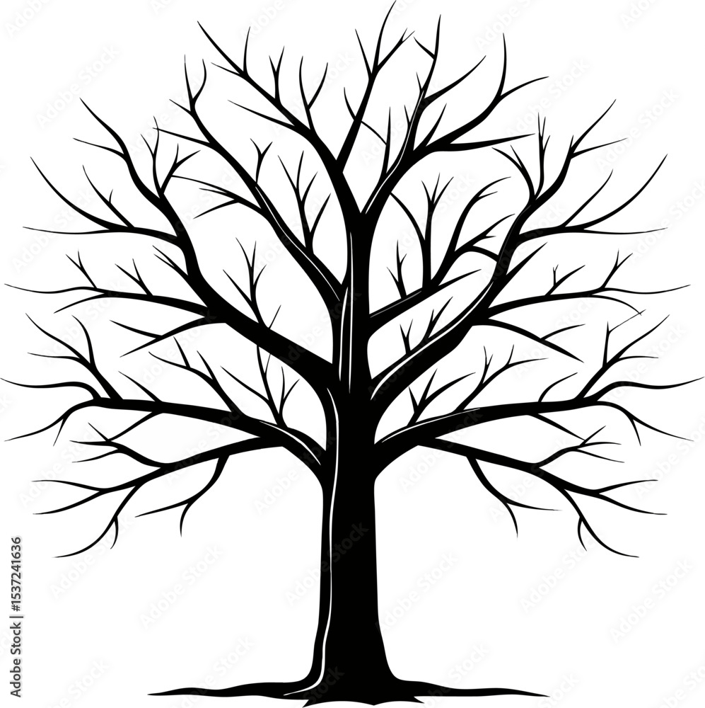 Obraz premium vector tree silhouette
