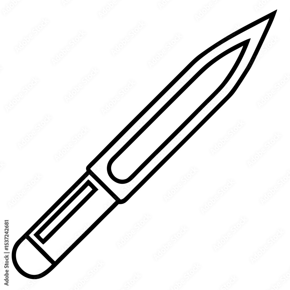 Scalpel Blade outline vector Scalpel Blade outline vector