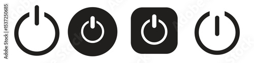 power on-off button icon, power on off, switch off and switch on button, vector illustration