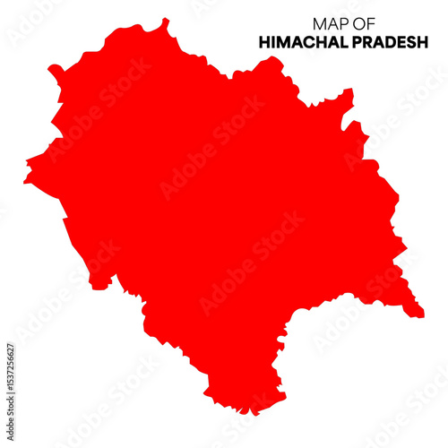 Himachal pradesh map vector illustration, vector illustration himachal pradesh, indian state himachal pradesh