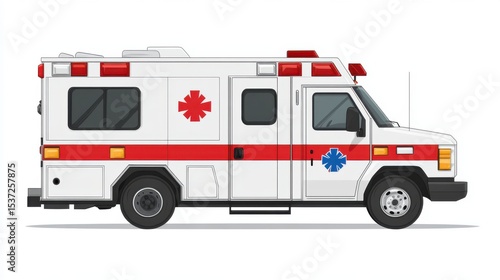 Wallpaper Mural Vehicle clipart on white background Concept an ambulance, urgent and clear, bright, functional lighting, medical Torontodigital.ca