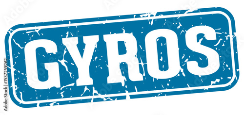 gyros rectangular sign. gyros stamp