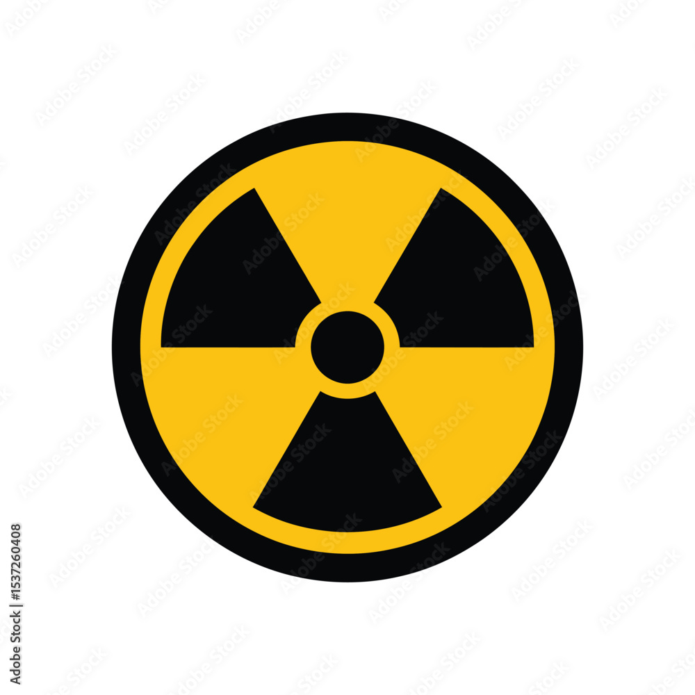 radiation hazard sign in yellow and black – universal radioactive warning symbol for nuclear safety, industrial risk, and toxic zones radiation hazard sign in yellow and black – universal radioactive warning symbol for nuclear safety, industrial risk, and toxic zones