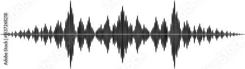 Audio waveform sound wave graphic visual representation frequency amplitude signal design vector 100 editable stock vector illustration